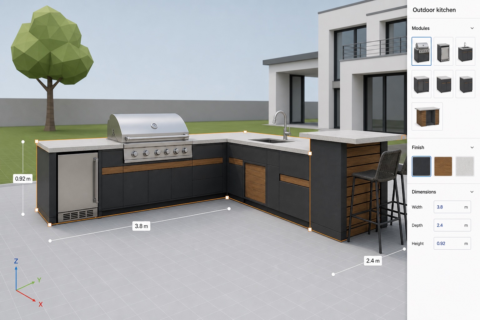Präsentieren, überzeugen und mehr Outdoor-Living-Aufträge abschließen.