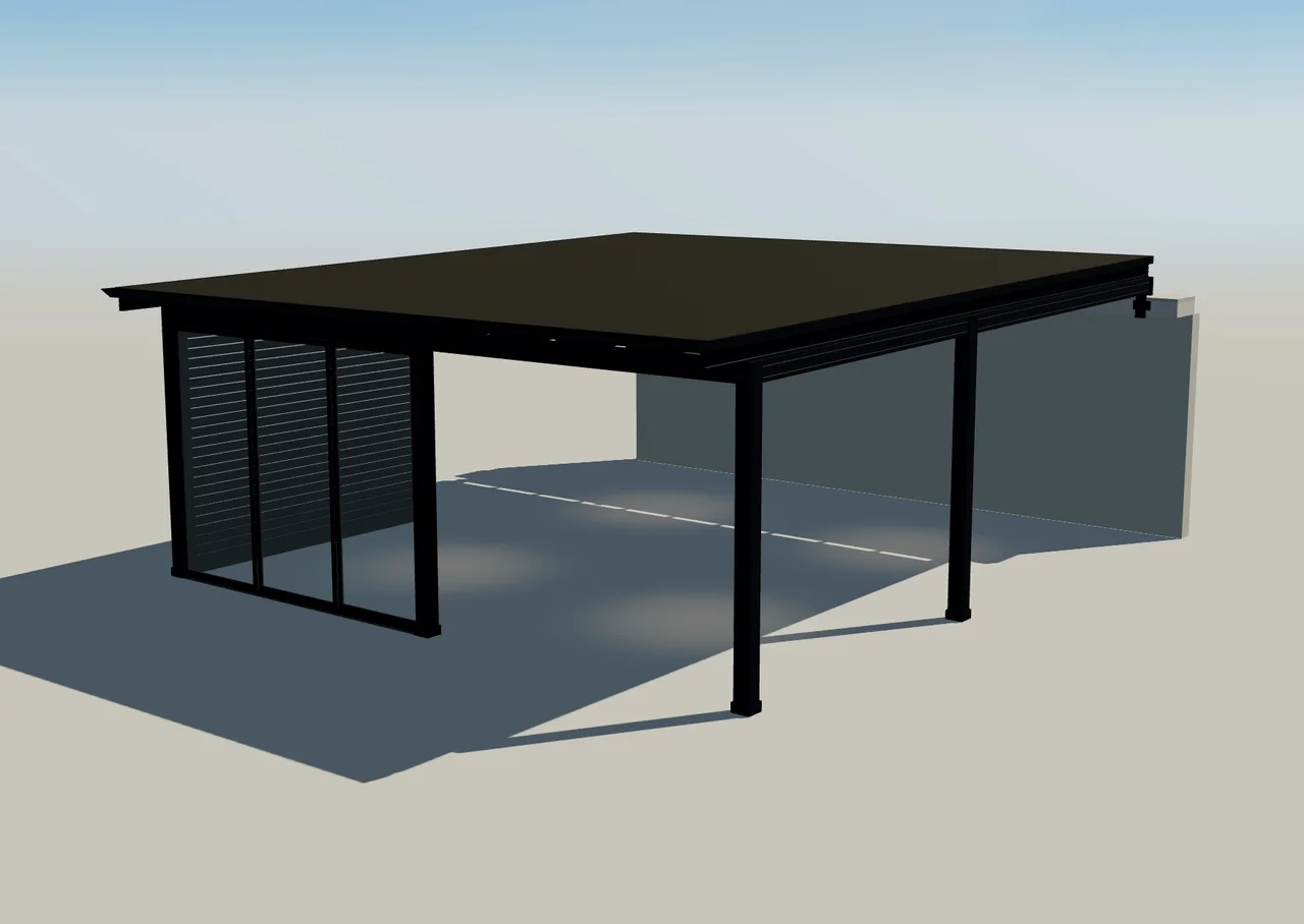 Configurix 3D-Pergola-Konfigurator: Dach und LED-Beleuchtung